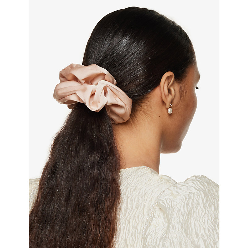 Shop Sui Ava Moon Dust Satin Scrunchie In Glamour