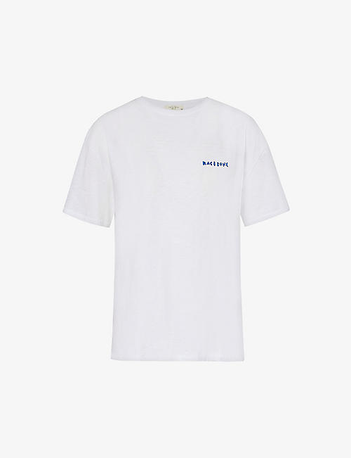 RAG & BONE: Branded relaxed-fit organic-cotton T-shirt