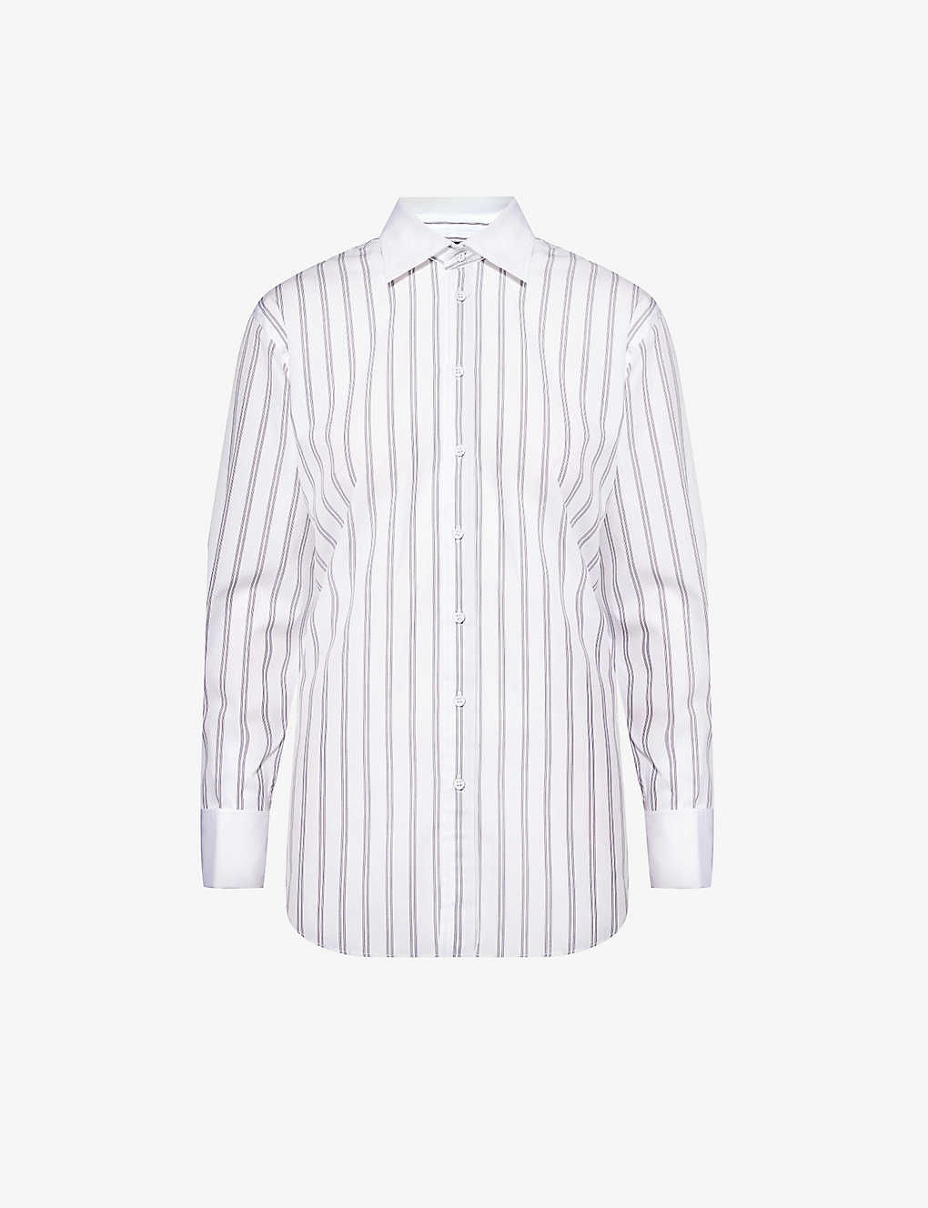 Rag & Bone Diana Relaxed-fit Striped Cotton-poplin Shirt In White