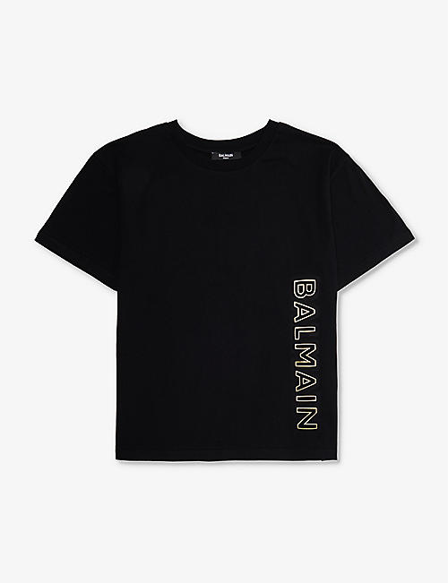 BALMAIN: Logo-print short-sleeve cotton-jersey T-shirt 8-14 years