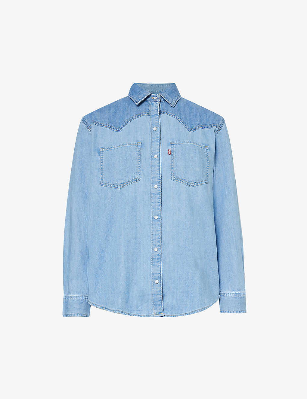 Shop Levi's Levis Women's Done And Dusted 2 Toedora Western Contrast-panel Regular-fit Shirt