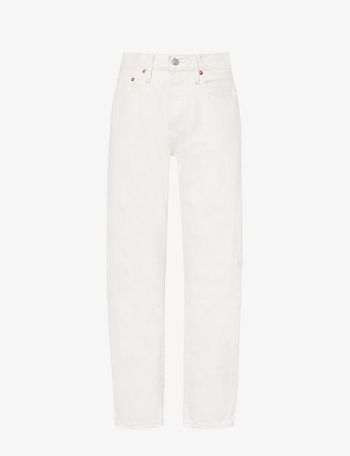 LEVIS: 501 cropped straight-leg high-rise jeans