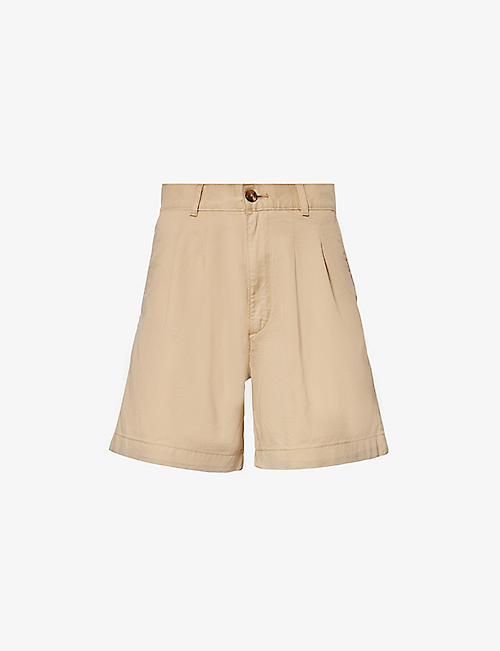 LEVIS: Straight-leg mid-rise cotton-blend shorts