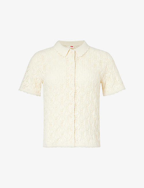 LEVIS: Seaside short-sleeved cotton-knit cardigan