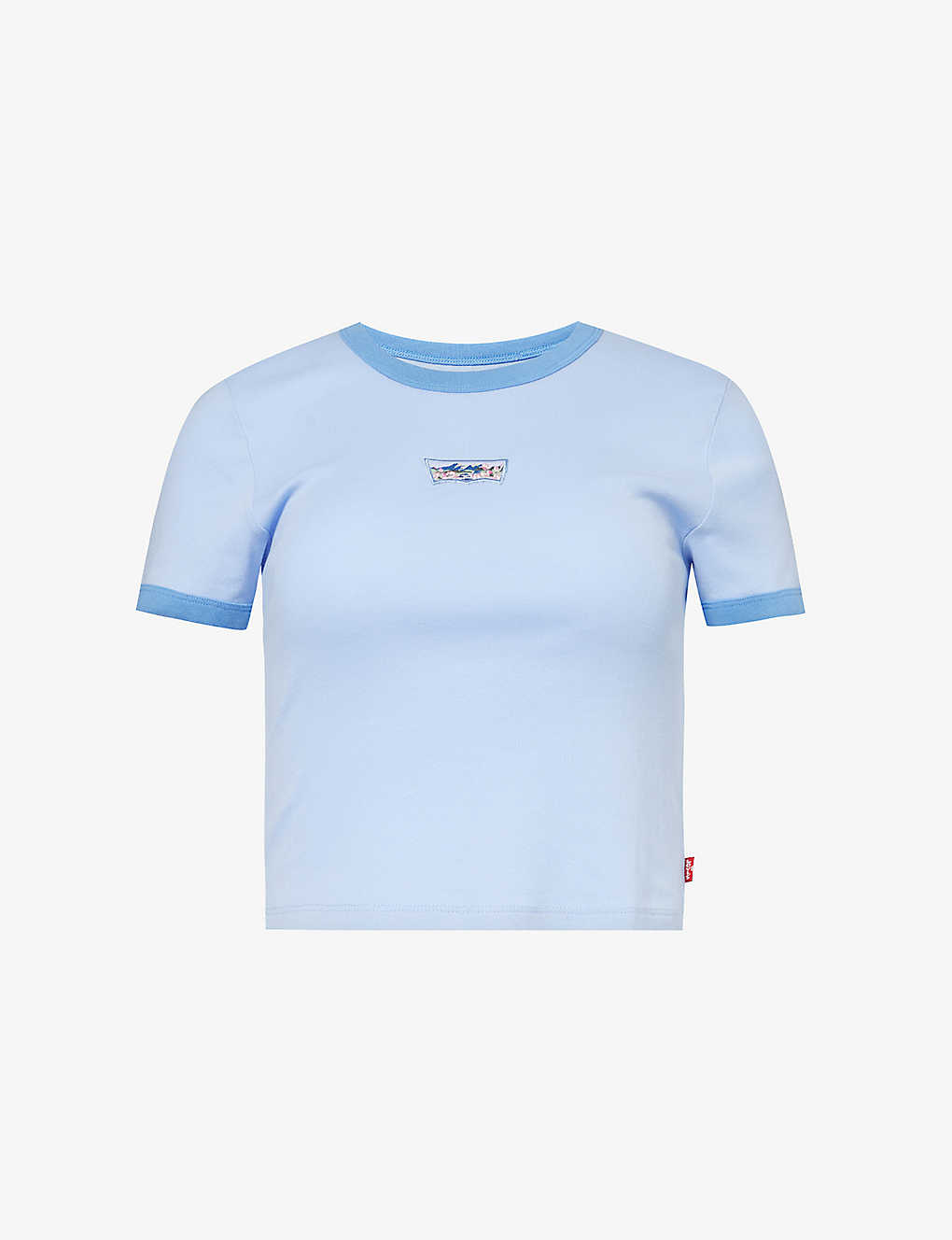 Levi's Levis Womens Scenic Brunnera Blue Logo-appliquéd Slim-fit Cotton-jersey T-shirt