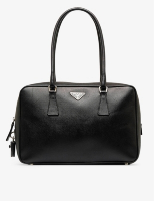 RESELFRIDGES Pre loved Prada Saffiano Bauletto leather top handle bag Selfridges