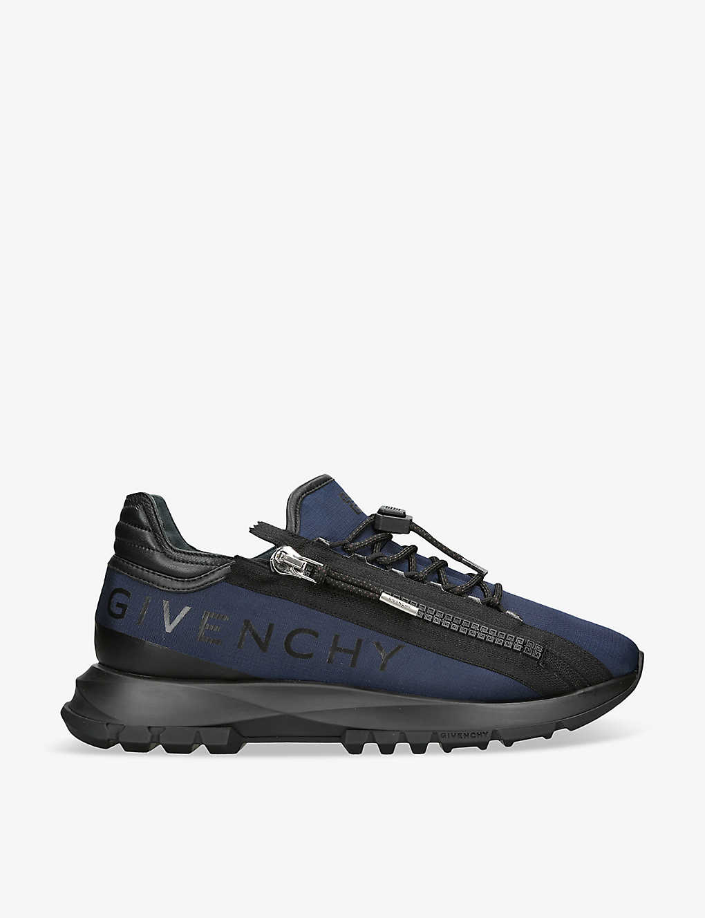 Givenchy Spectre Zipped Leather Low-top Trainers In Blk/blue