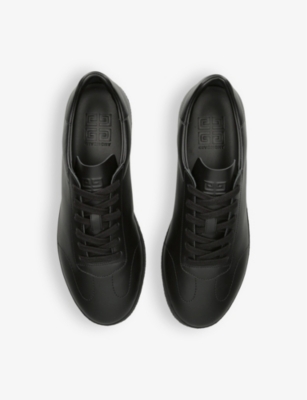 Shop Givenchy Men's Black Town Leather Low-top Trainers