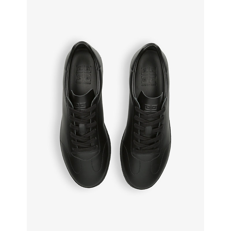 Shop Givenchy Men's Black Town Leather Low-top Trainers