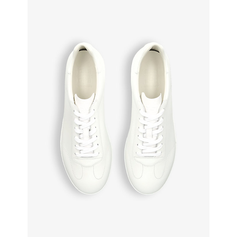 Shop Givenchy Mens White Town Leather Low-top Trainers
