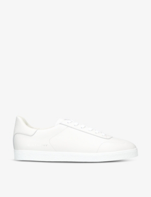 Shop Givenchy Men's White Town Leather Low-top Trainers