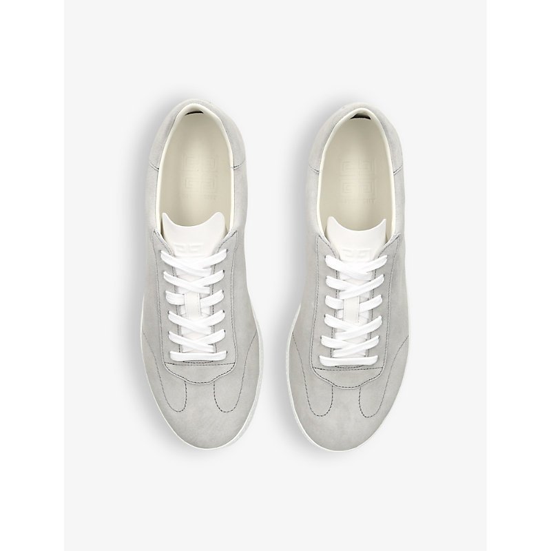 Shop Givenchy Town Leather Low-top Trainers In Grey/light