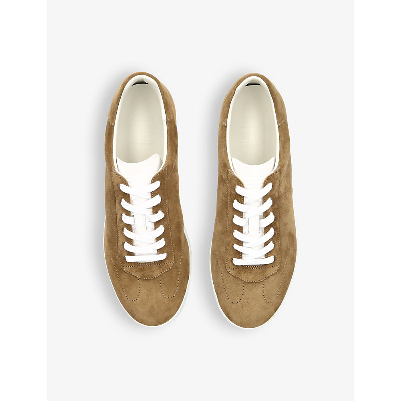 Shop Givenchy Men's Brown Town Suede Low-top Trainers