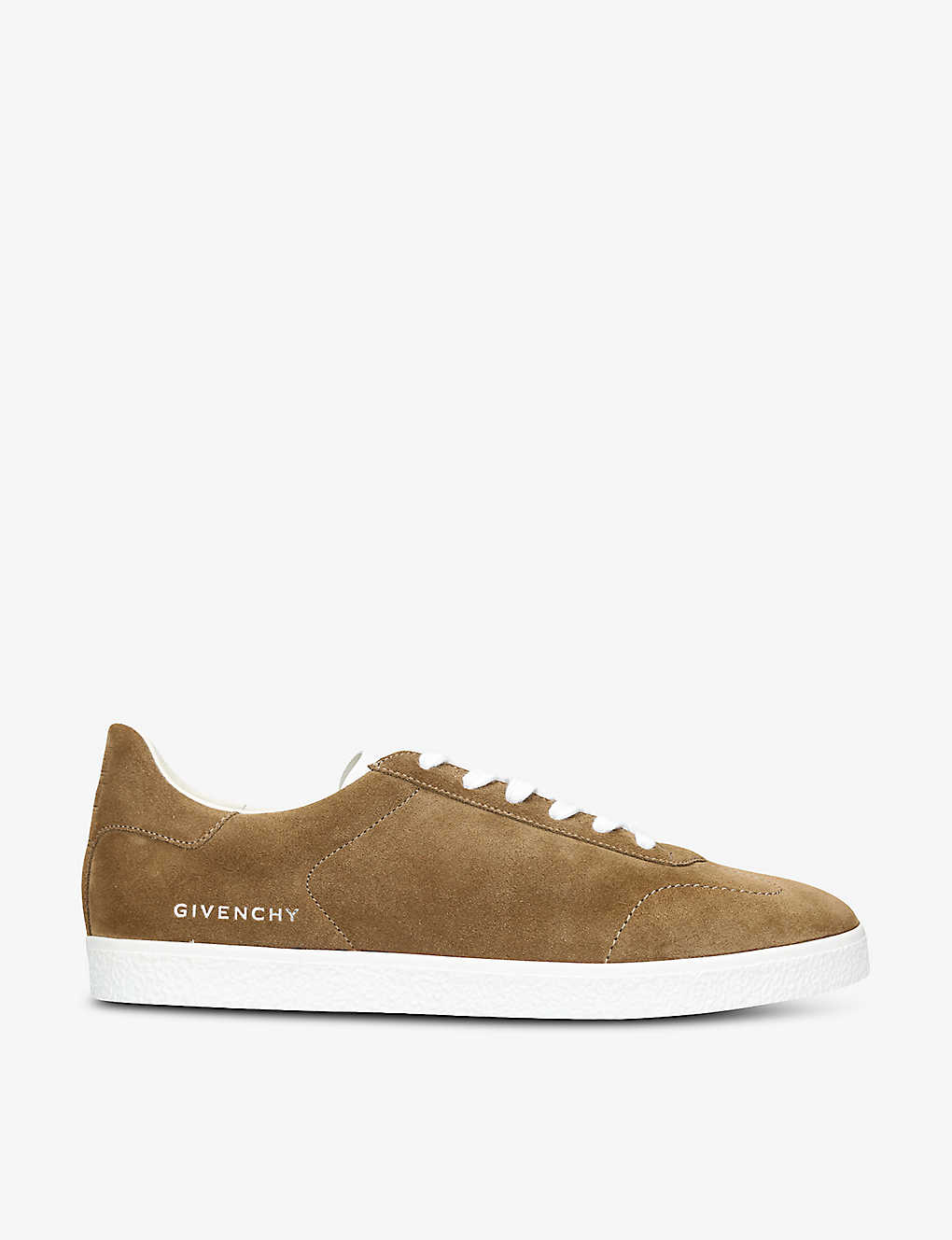 Shop Givenchy Men's Brown Town Suede Low-top Trainers