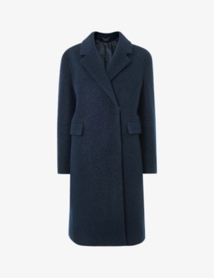 Whistles Fran Boucle Coat In Green