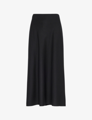 WHISTLES: Louise bias-cut woven midi skirt