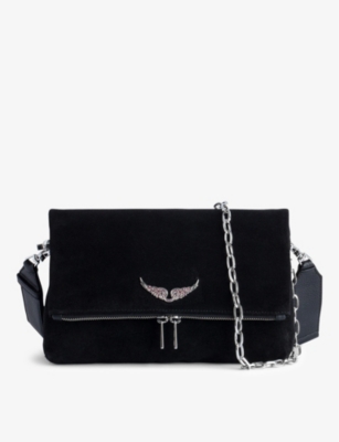 Zadig & Voltaire Zadig&voltaire Women's Noir Rocky Suede Cross-body Bag