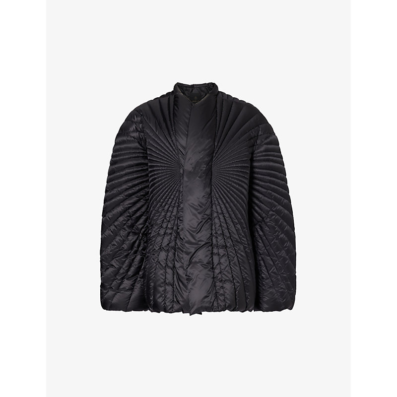 Rick Owens Mens Black X Moncler Radiance Relaxed-fit Shell-down Jacket