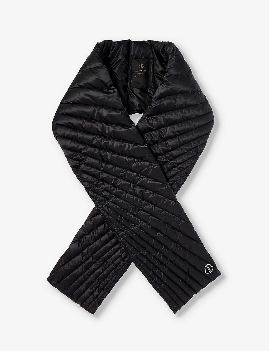 Rick Owens Womens Black X Moncler Radiance Shell-down Scarf