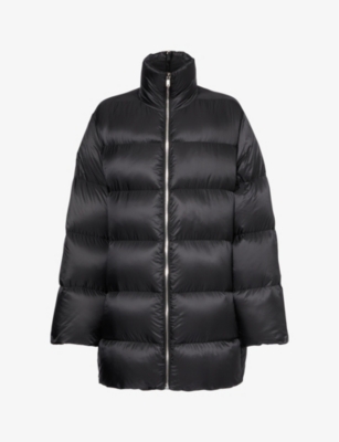 Shop Rick Owens X Moncler Cyclopic Relaxed-fit Shell-down Coat In Black