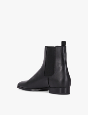 The Kooples Mens Black Almond-toe Leather Chelsea Boots  display picture 1