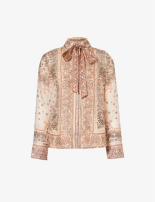 ZIMMERMANN Matchmaker belted paisley-print linen and silk-blend