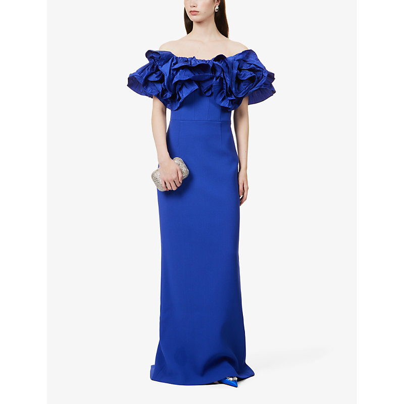 Shop Rebecca Vallance Women's Cobalt Cora Sweetheart-neck Stretch-woven Maxi Dress In Blue