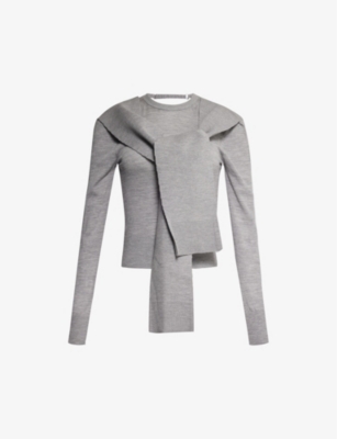 JACQUEMUS: Rica dual-effect virgin-wool blend jumper