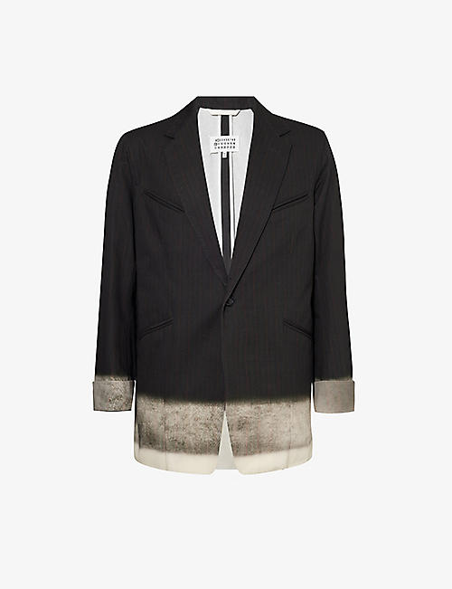 MAISON MARGIELA: Gradient-design notched-lapel cotton jacket