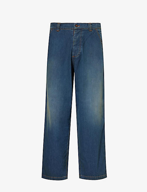 MAISON MARGIELA: Faded-wash wide-leg jeans