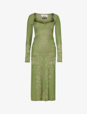 house of sunny green knit dress house of sunny main image 0