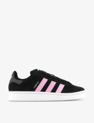 Shop Adidas Originals Campus 00s Brand-stripe Low-top Suede Trainers In Black