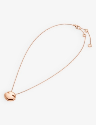 BVLGARI: Cabochon 18ct rose-gold pendant necklace