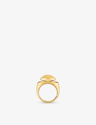 BVLGARI: Cabochon 18ct yellow-gold ring