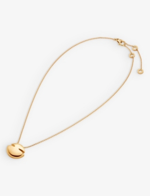 BVLGARI: Cabochon 18ct yellow-gold pendant necklace