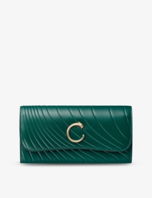 Cartier Womens Green Panthère De International Leather Wallet