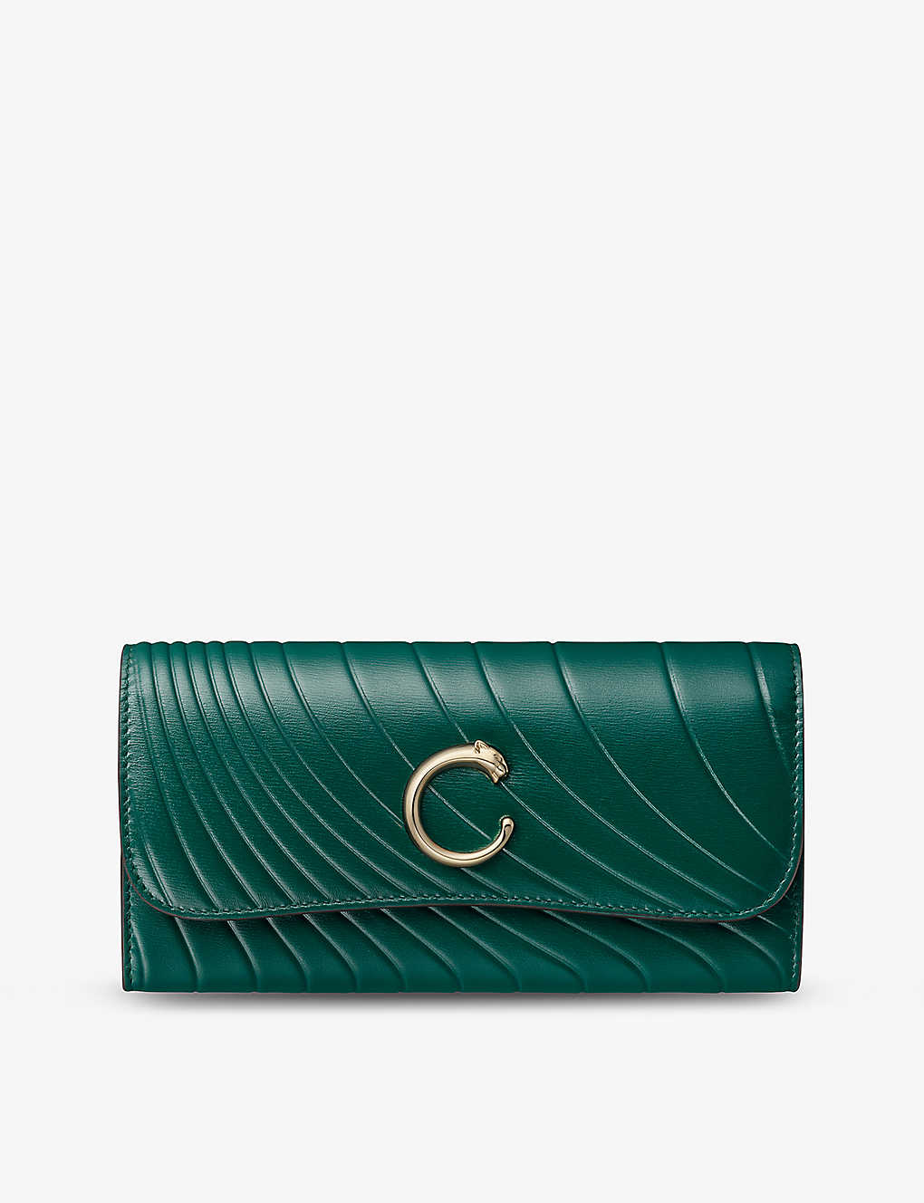 Cartier Panthère De  International Leather Wallet In Green