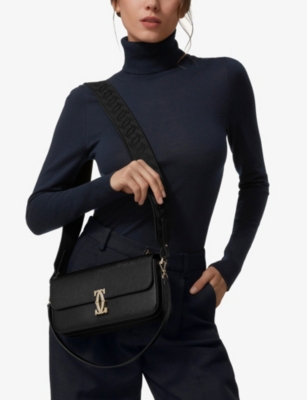 Shop Cartier Womens Black C De Leather Cross-body Bag 1 Size