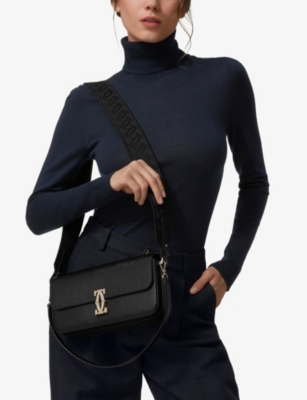 Cartier Womens Black C De Leather Cross-body Bag In Black