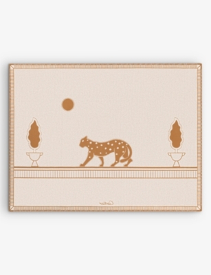 CARTIER: Panthère de Cartier merino wool and cashmere blanket 190cm x 140cm