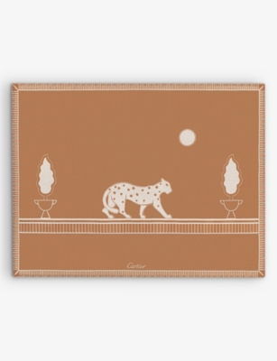 CARTIER: Panthère de Cartier merino wool and cashmere blanket 190cm x 140cm