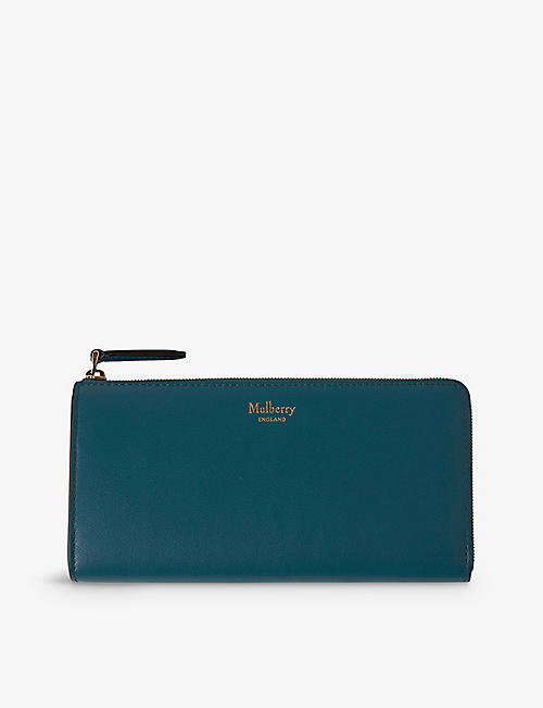 MULBERRY: Continental long grained-leather wallet