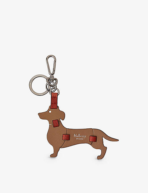 MULBERRY: Sausage Dog Puzzle leather keyring