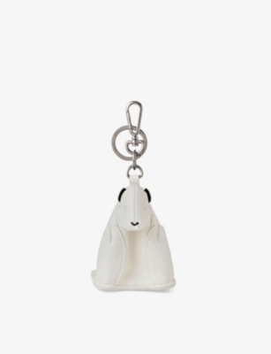 MULBERRY: Polar Bear zipped-pocket leather keyring