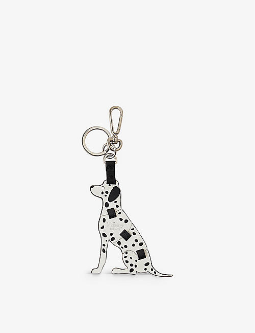 MULBERRY: Dalmatian Dog Puzzle leather keyring