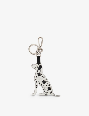 Dalmatian Puzzle Keyring Silky Calf & Small Classic Grain (Black & White) main image 1