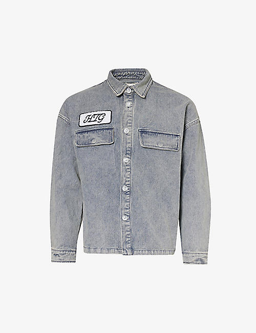HONOR THE GIFT: Work branded relaxed-fit denim shirt