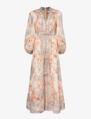 Junie floral cotton maxi dress in green - Zimmermann