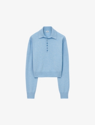 LOEWE: Cropped polo-neck cashmere jumper
