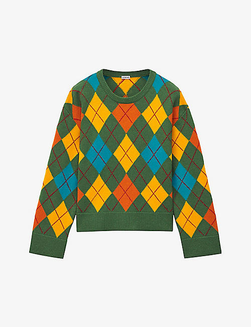 LOEWE: Argyle-pattern wool jumper